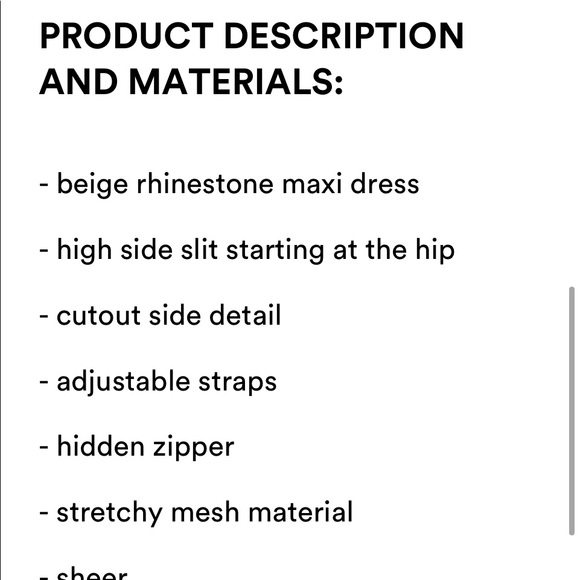 Estrella Beige Rhinestone Maxi Dress - Picture 7 of 8
